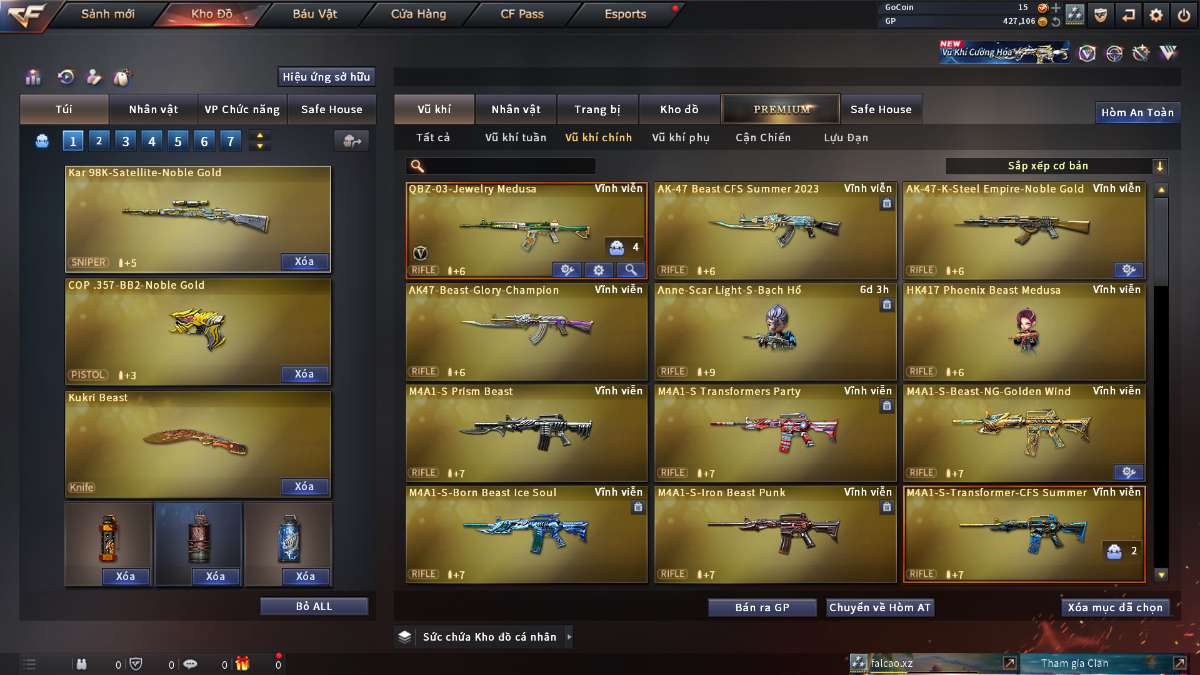 shop acc cf uy tin gia re